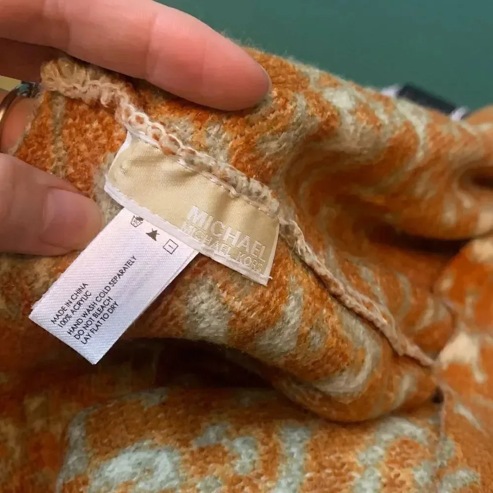 Michael Kors Orange Rochelle infinity Scarf